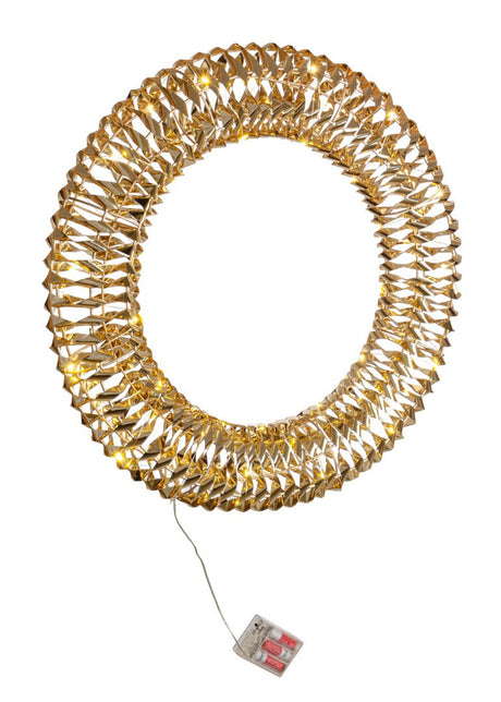 bizzotto bizzotto corona di natale kinsey 40 microled d 50 cm h 9 cm classic oro ean 8051836740563