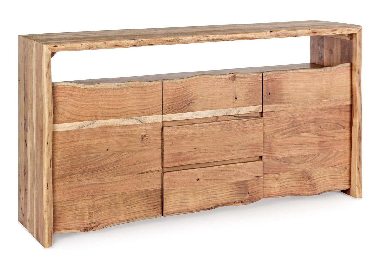 bizzotto bizzotto credenza 2 ante 3 cassetti eneas l 160 cm h 85 cm p 45 cm legno di acacia ean 8051836130524