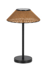 bizzotto bizzotto lampada da tavola solare kalyan h 48 cm d 30 cm ip44 effetto rattan ean 8051836566934