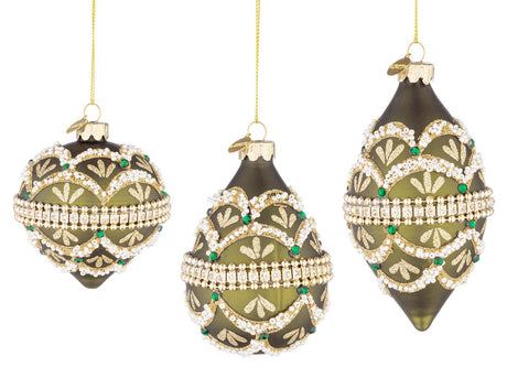 bizzotto bizzotto pendaglio di natale beloved vetro verde ass con brillanti e perle 1 pz ean 8051836743397