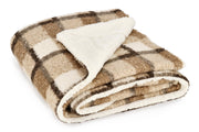Bizzotto Plaid di Natale Laurence Quadri 130 x 160 Cm Marrone