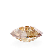 Bizzotto Porta Tealight 1P Eldrid H 3,3 Cm D 9 Cm Vetro Ambra