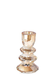 Bizzotto Portacandela 1P Eldrid H 10,8 Cm D 6 Cm Vetro Ambra