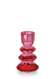 Bizzotto Portacandela 1P Eldrid H 10,8 Cm D 6 Cm Vetro Rosso