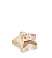 Bizzotto Portacandela di Natale Eldrid Stella H 4 Cm D 7,5 Cm Vetro Ambra