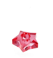 Bizzotto Portacandela di Natale Eldrid Stella H 4 Cm D 7,5 Cm Vetro Rosso