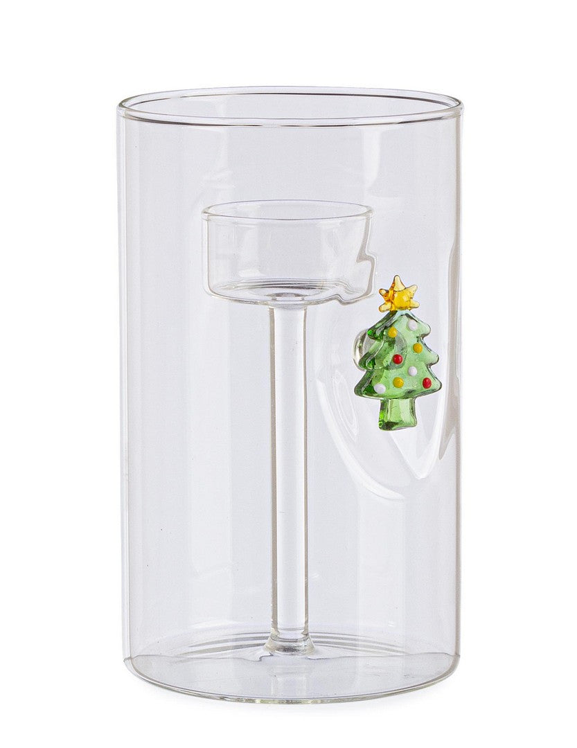 bizzotto bizzotto portacandela lavish con albero di natale h 15 cm d 9 cm con scatola regalo ean 8051836752177