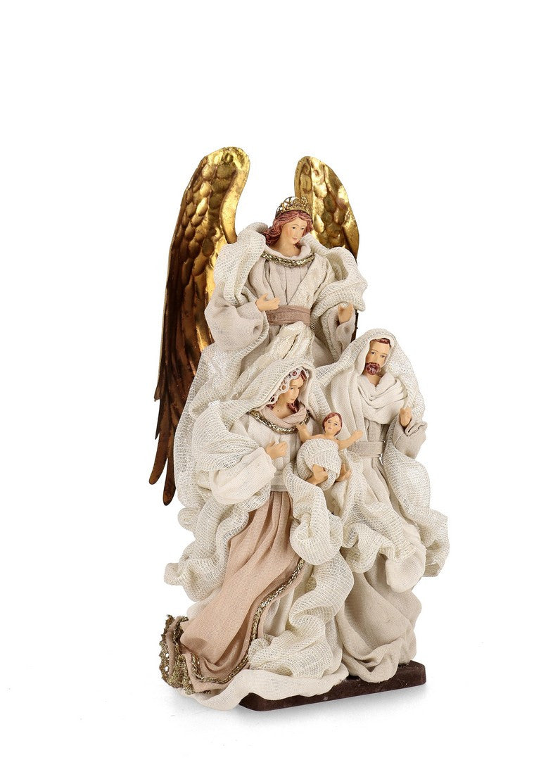 bizzotto bizzotto sacra famiglia natale majestic h 32 cm con angelo rosa ean 8051836748507