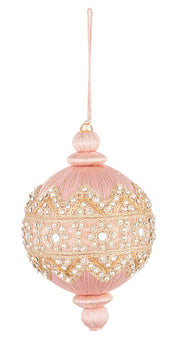 Bizzotto Sfera di Natale Adorn D 100 Mm H 150 Mm con Brillanti Rosa