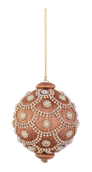Bizzotto Sfera di Natale Crystal D 100 Mm con Perle Tortora