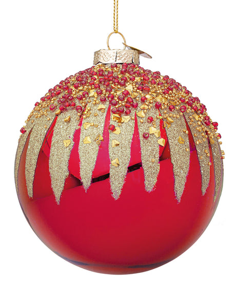 bizzotto bizzotto sfera di natale firework d 100 mm vetro rosso ean 8051836658349