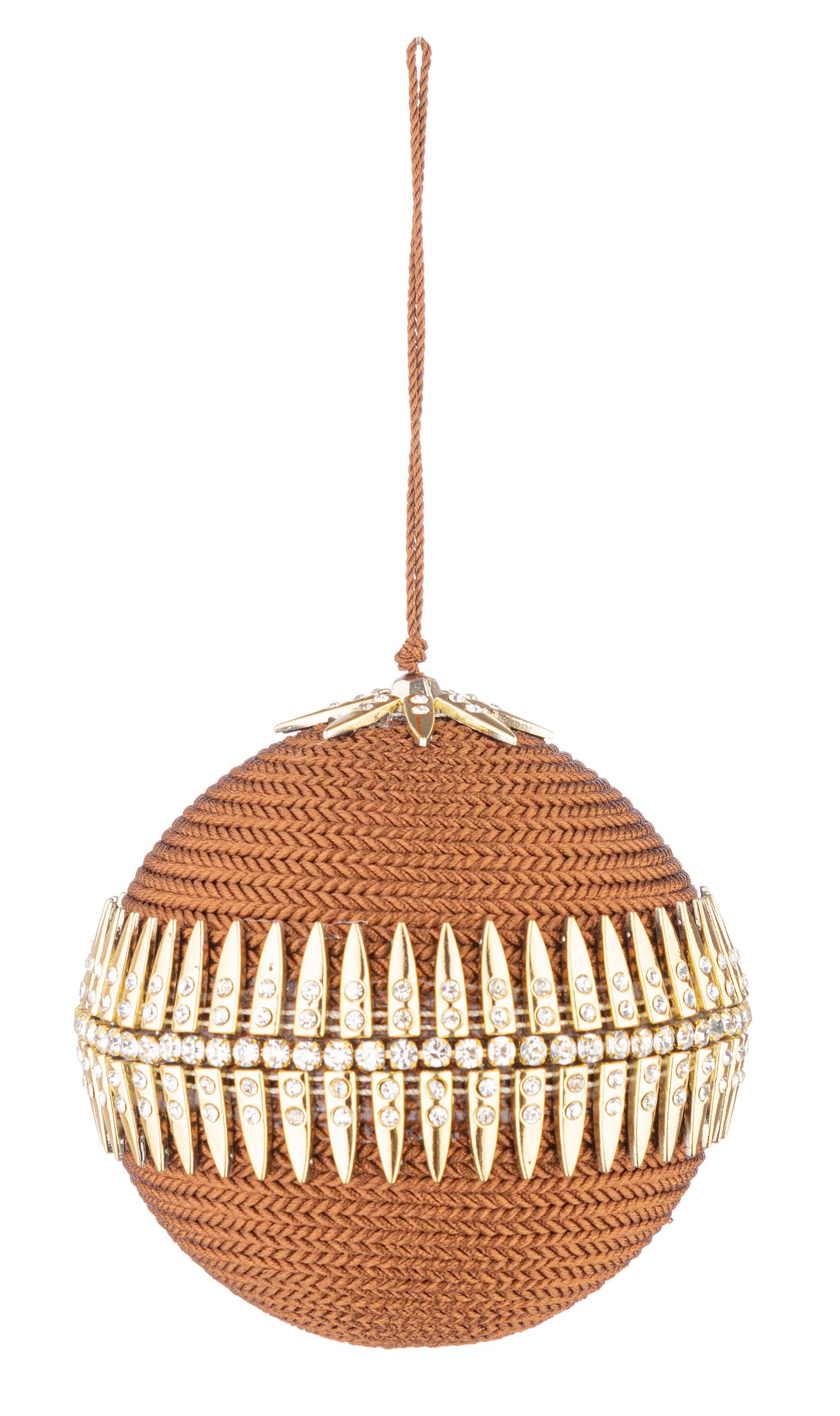 bizzotto bizzotto sfera di natale golden d 100 mm con brillanti marrone ean 8051836739147