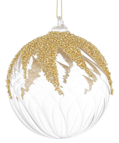 bizzotto bizzotto sfera di natale vortex d 100 mm vetro trasparente oro ean 8051836730311