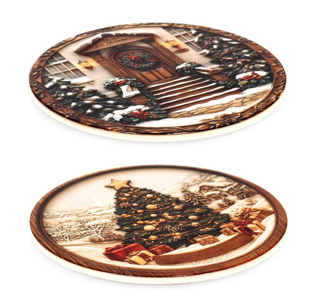 bizzotto bizzotto sottopentola di natale paul chalet ass ceramica d 20 cm multicolor ean 8051836760271