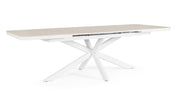Bizzotto Pascal Tavolo Allungabile Bianco Alluminio Pietra 200–260 cm