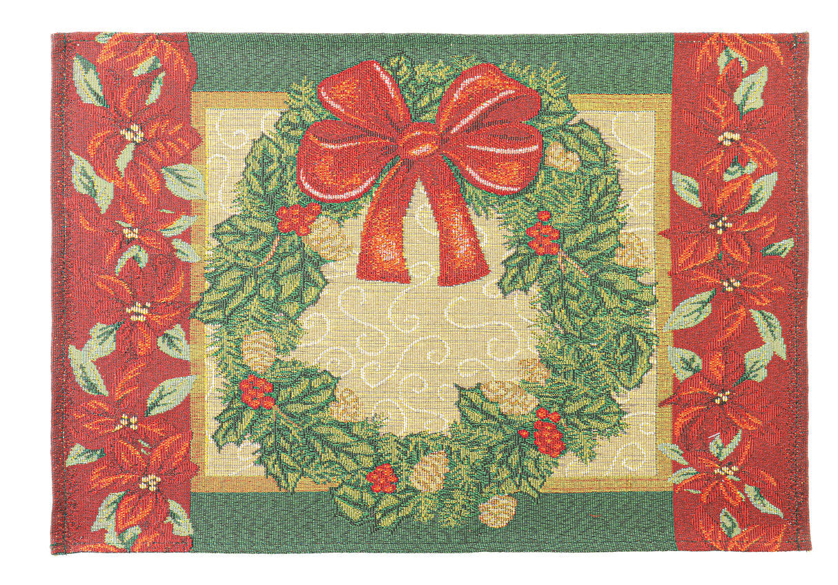 bizzotto bizzotto tovaglietta coronet di natale 48 x 33 cm verde ean 8051836733206