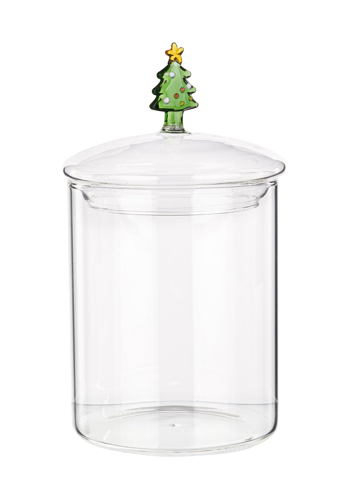 bizzotto bizzotto vaso biscotti di natale astrea con pino h 16 cm d 10 cm vetro trasparente ean 8051836601383