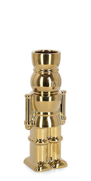 Bizzotto Vaso di Natale Walker Soldatino H 22,5 Cm 9 x 6,5 Cm Ceramica Oro