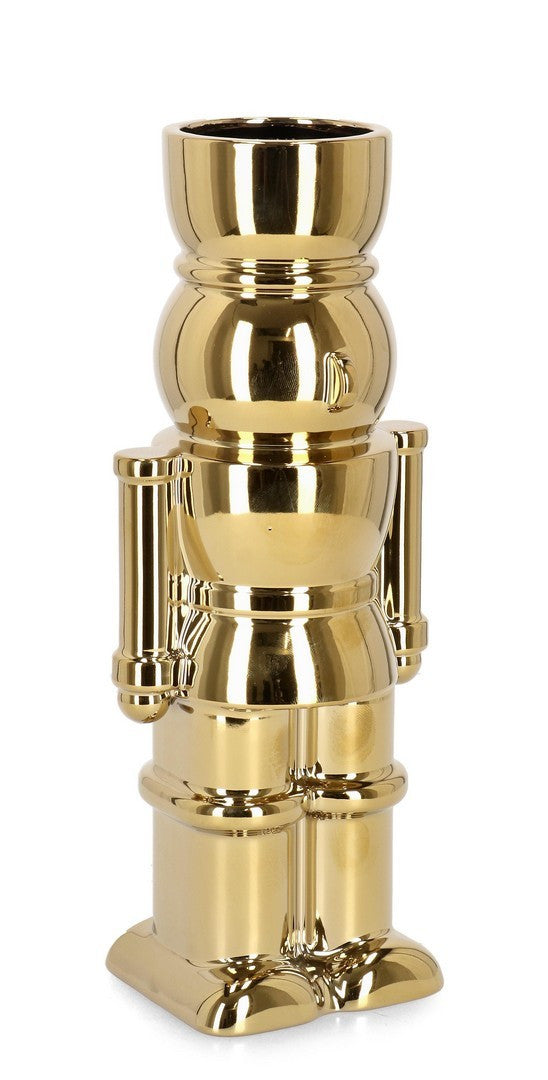 bizzotto bizzotto vaso di natale walker soldatino h 28 cm 12 x 9 cm ceramica oro ean 8051836719439