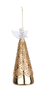 Bizzotto Pendaglio Natale Vetro Winslows Angelo Oro L
