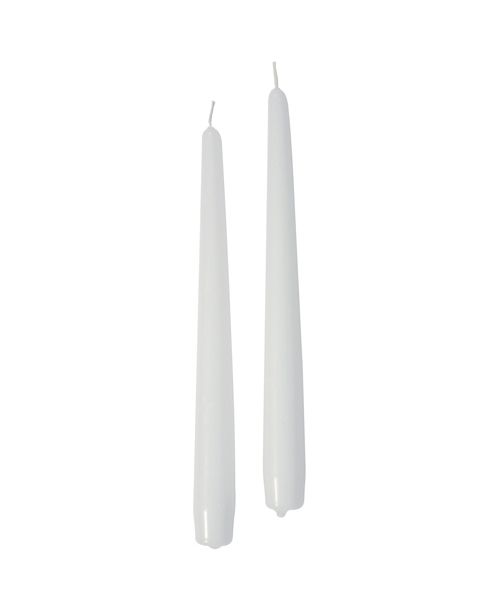 Candele Rosse Lunghe Per Candelabro Set Da 2 Candele Decorative Scanalate Dorica - Colore Tortora - Durata 8 Ore - Diametro 2,5 Cm Altezza 25 Cm Candela Bianca Quadrata - 5