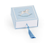 Cupido&Co. Scatola Cavallino con Nappa 70 x 70 x 30 Mm Azzurro