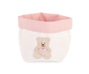 Cupido&Co. Cestino Orsetto Cuore Rosa D 100 Mm H 110 Mm