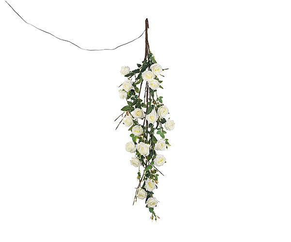 cupidoco cupidoco cascata rose bianche 54 led h 1500 mm illuminazione decorativa lampadario floreale ean 8007402289981