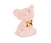 Cupido&Co. Elefantino Rosa Decorativo – Bomboniera Nascita e Battesimo in Resina H 8 cm