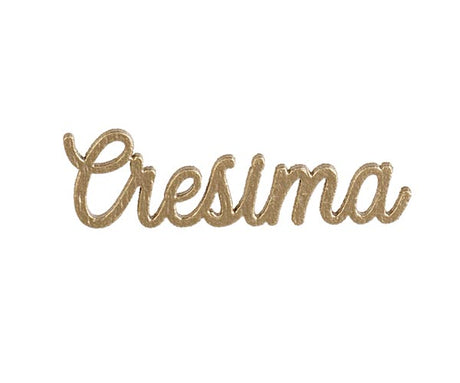cupidoco cupidoco scritta decorativa cresima oro applicazione elegante per bomboniere e confezioni 55 cm ean 8007402289349
