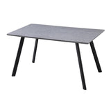 di mo commerciale di mo commerciale tavolo fisso paros 140 x 80 cm h 75 cm piano grigio pietra con gambe in metallo nero ean 8010402496471