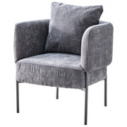 Dimo Poltroncina Dolly in Poliestere Grigio con Gambe in Metallo – Sedia Design Moderna