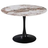 di mo commerciale di mo commerciale tavolo parker d 110 cm rotondo piano in ceramica marrone beige lucido 11 mm con gambe in metallo ean 8010402524273