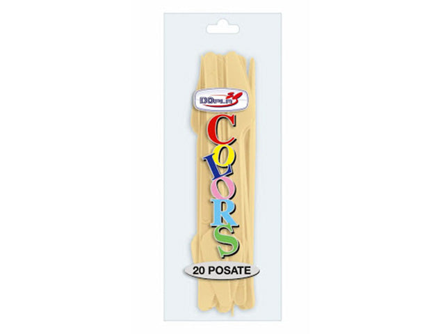 Coltelli monouso crema Dopla in plastica alimentare, conf. 20 pz: igienici, pronti all’uso per feste e catering. 
