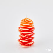 EDG Enzo De Gasperi Candela Ginger H 16 Cm D 10 Cm Rosso Arancione