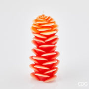 EDG Enzo De Gasperi Candela Ginger H 22 Cm D 10 Cm Arancione Rosso