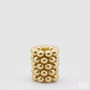 EDG Enzo De Gasperi Candela Moccolo Sfere H 9,5 Cm D 8  Cm Oro