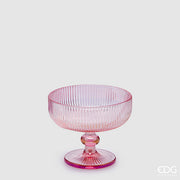 EDG Enzo De Gasperi Coppa Righe H  10 Cm D 12 Cm Colore Rosa 4 Pz