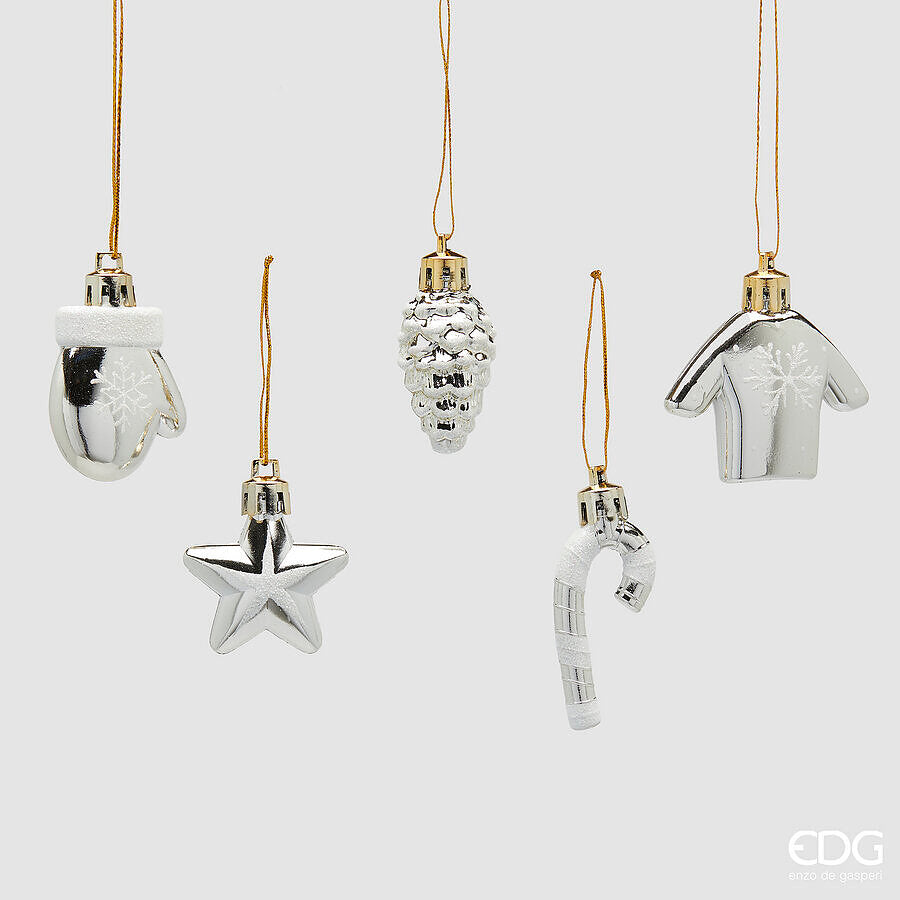 edg enzo de gasperi edg enzo de gasperi addobbo di natale decomix ass h 5 cm platinum 1 pz ean 8059824544988