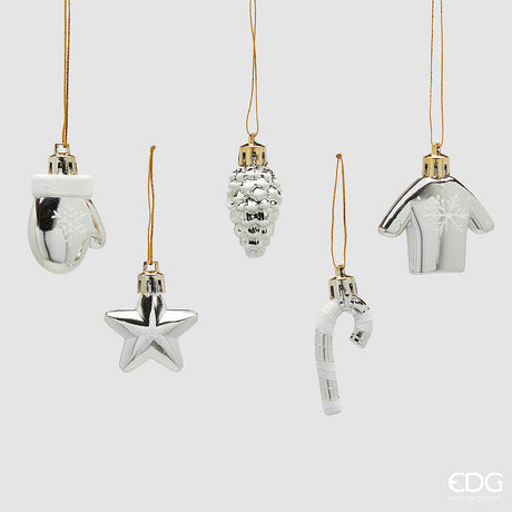 edg enzo de gasperi edg enzo de gasperi addobbo di natale decomix ass h 5 cm platinum 1 pz ean 8059824544988