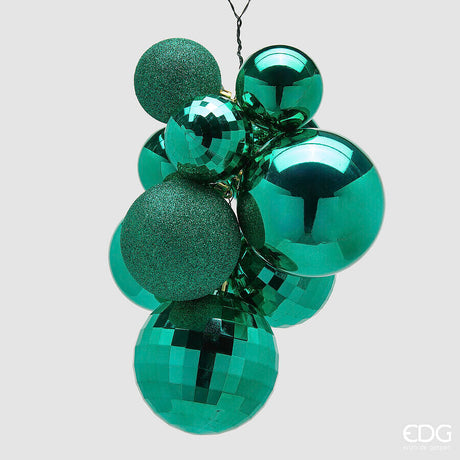 edg enzo de gasperi edg enzo de gasperi addobbo di natale grappolo mirrormix 10 pz green ean 8059824555489