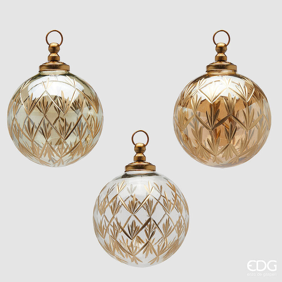 edg enzo de gasperi edg enzo de gasperi addobbo palla di natale blumen ass d 10 cm dark gold 1 pz ean 8059824584014