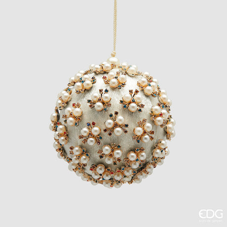 edg enzo de gasperi edg enzo de gasperi addobbo palla di natale elizabeth d 10 cm white ean 8059824536266