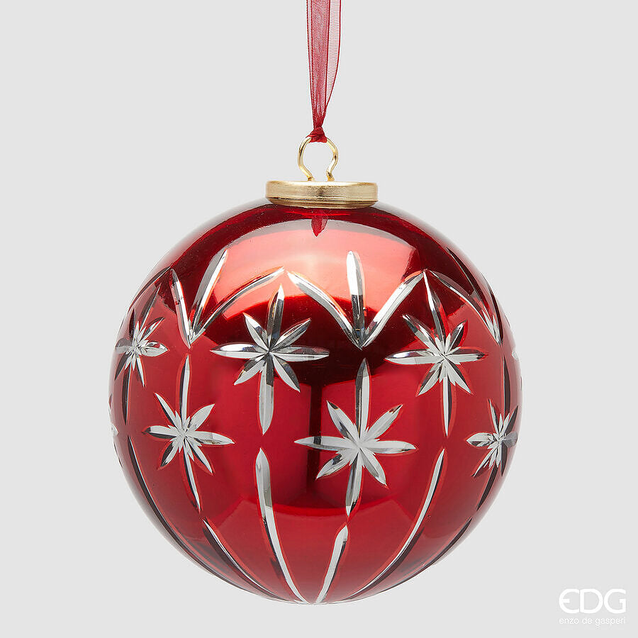 edg enzo de gasperi edg enzo de gasperi addobbo palla di natale stelle d 15 cm red ean 8059824562418