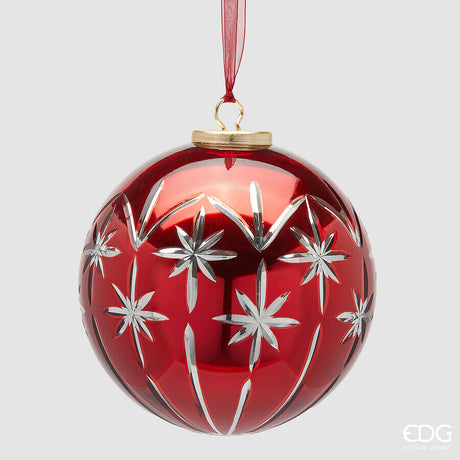 edg enzo de gasperi edg enzo de gasperi addobbo palla di natale stelle d 15 cm red ean 8059824562418