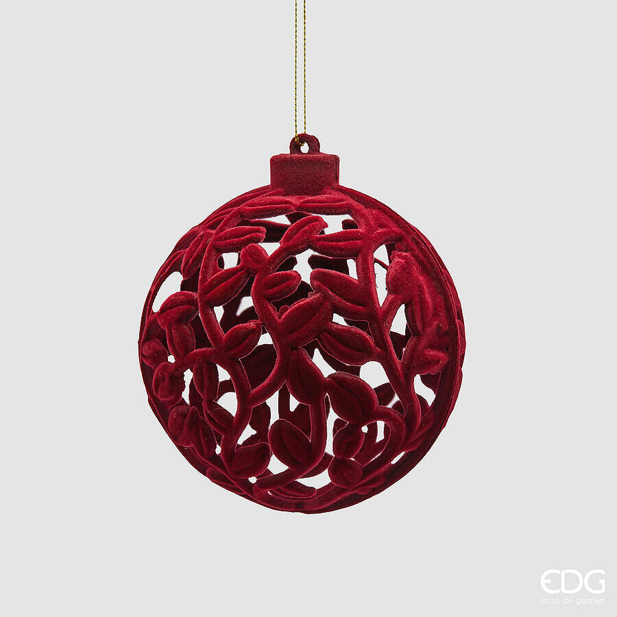 edg enzo de gasperi edg enzo de gasperi addobbo palla di natale velvet d 10 cm burgundy ean 8059824560117