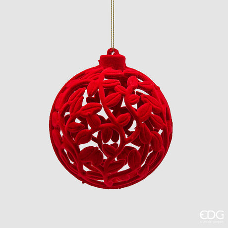 edg enzo de gasperi edg enzo de gasperi addobbo palla di natale velvet d 10 cm red ean 8059824588524