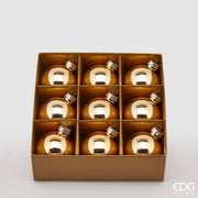 EDG Enzo De Gasperi Addobbo Palla di Natale Vetro D 6 Cm Cf 9 Pz  Oro