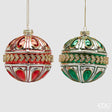 edg enzo de gasperi edg enzo de gasperi addobbo palla rococo di natale ass d 10 cm green red 1 pz ean 8059824572738