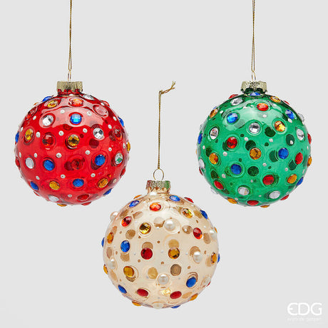 edg enzo de gasperi edg enzo de gasperi addobbo palla super gemme di natale ass d 10 cm multicolor 1 pz ean 8059824576613
